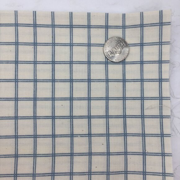 1/2 Yard Yd Cornflower Blue White Squares Plaid Coordinating Quilting Fabric - Picture 3 of 7